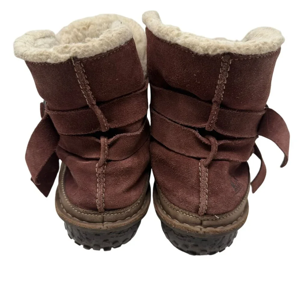 Sorel Tootega Rust Womens Suede Winter Boots Size 7 Thinsulate Waterproof Furry